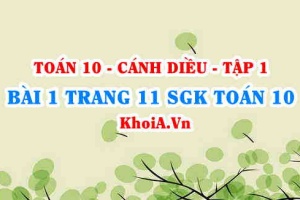 Bài 1 trang 11 SGK Toán 10 tập 1 Cánh Diều